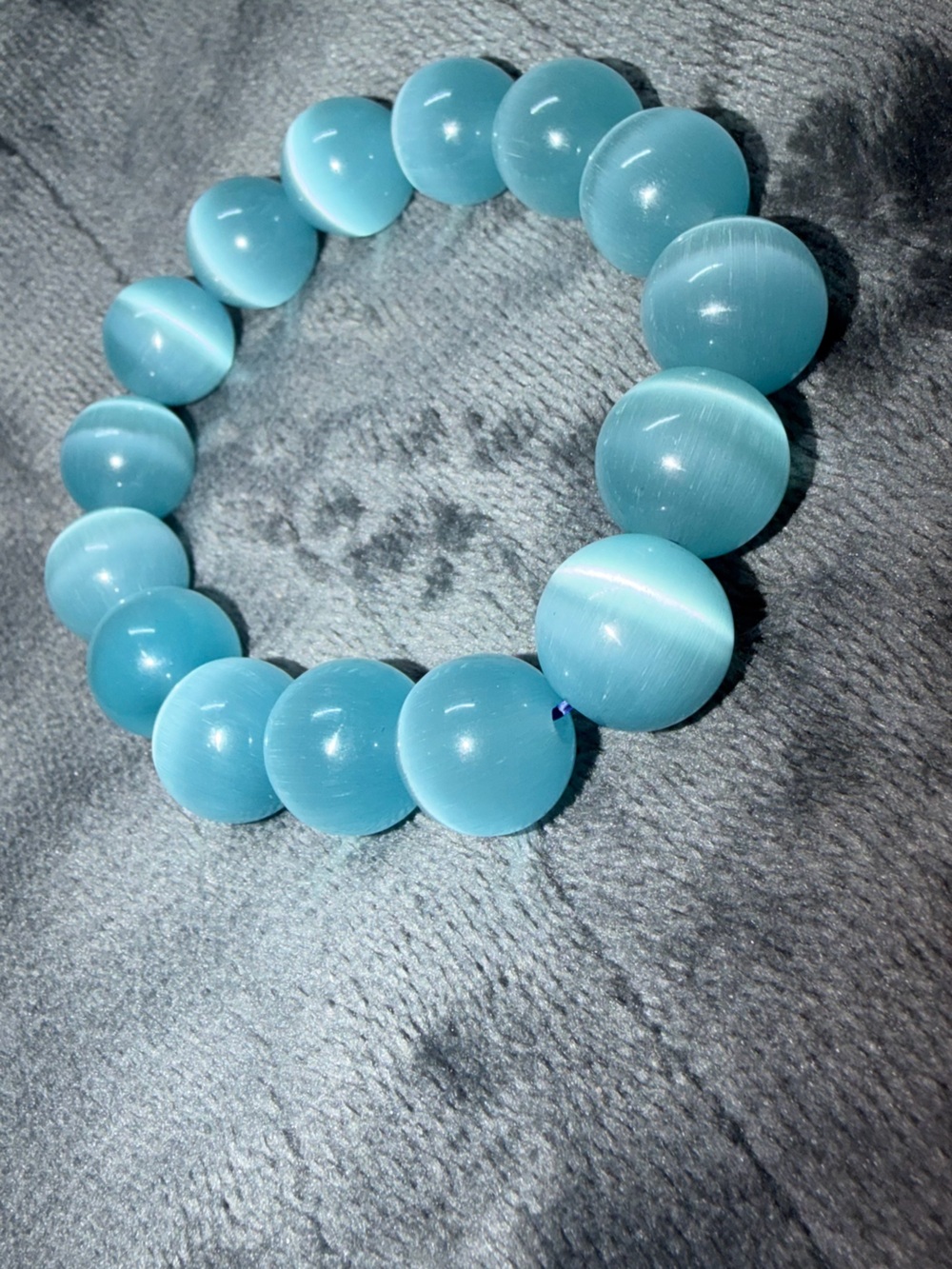 Blue Cat's Eye Bead Stretch Bracelet - Modern Chic